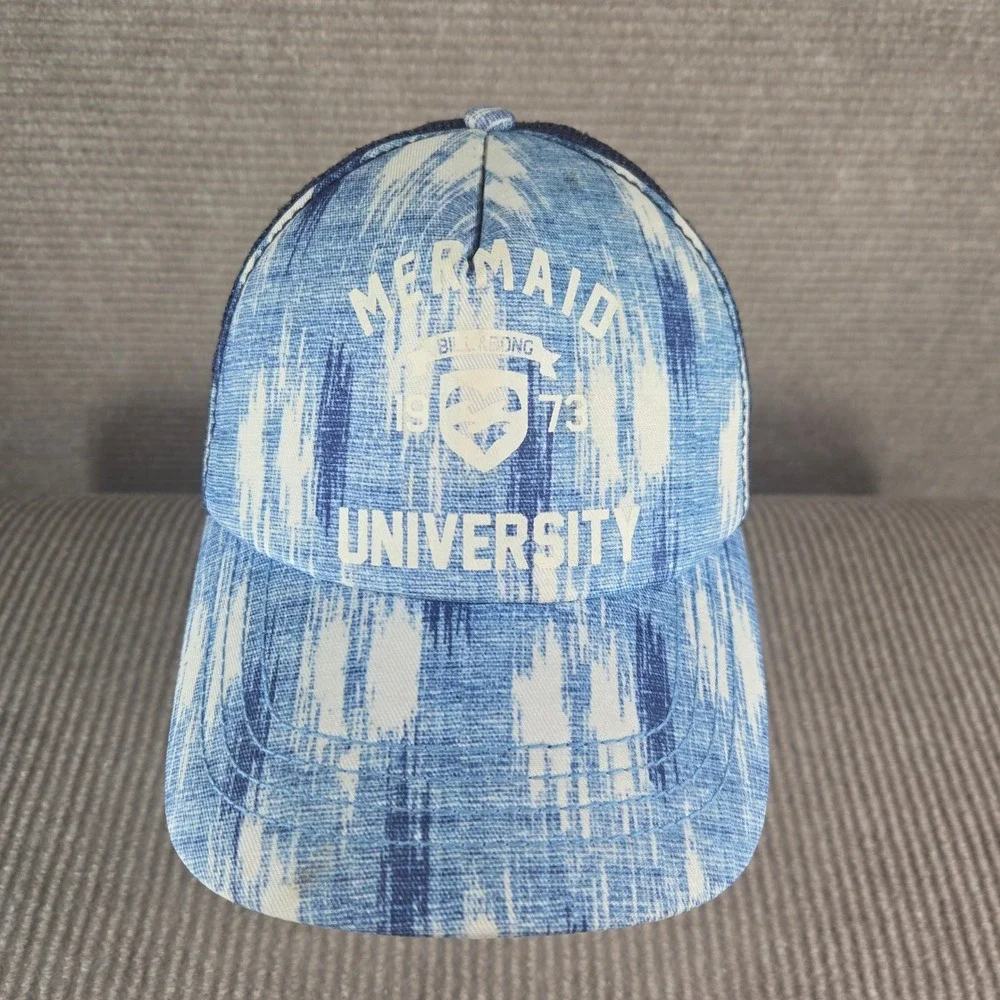 Billabong Womens OS Blue Mermaid University Ikat Mesh Snapback Trucker Hat